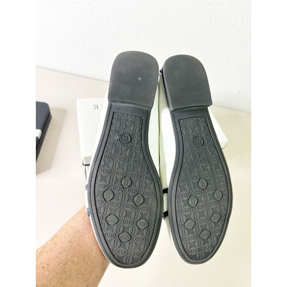 Etienne Aigner Sz 8 Lexi Blue Navy & White Slip-On Buckle Cruise GUC - Picture 3 of 5